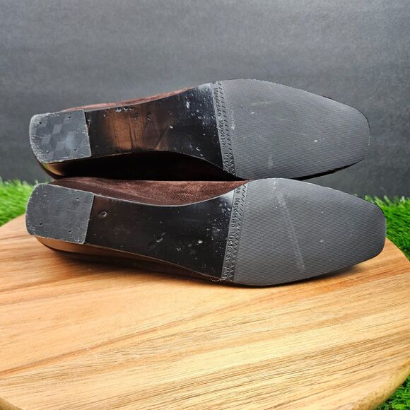 California Magdesians Women's Comfort Shoes 1.5" Heel Brown Suede Leather 7.5 S - Picture 12 of 13
